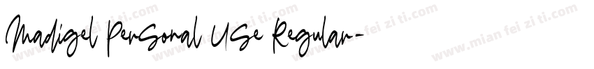 Madigel Personal Use Regular字体转换
